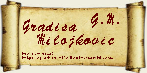 Gradiša Milojković vizit kartica